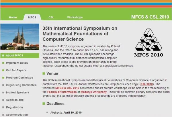 35th International Symposium on Mathematical Foundations of Computer Science