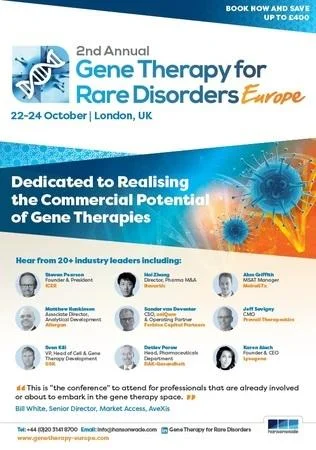 Gene Therapy for Rare Disorders Europe Summit