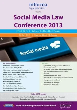 Social Media Law Conference 2013 in Melbourne