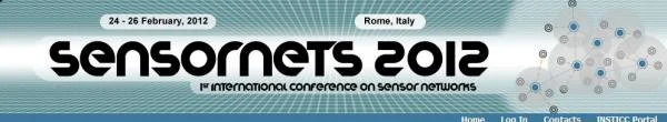 1st International Conference on Sensor Networks(SENSORNETS)