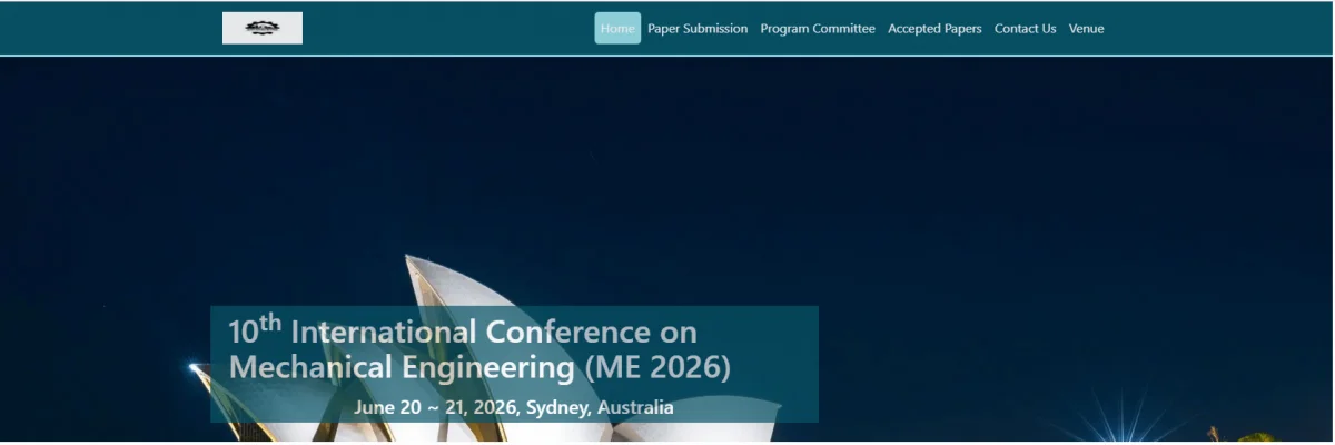 10th International Conference on Mechanical Engineering (ME 2026)