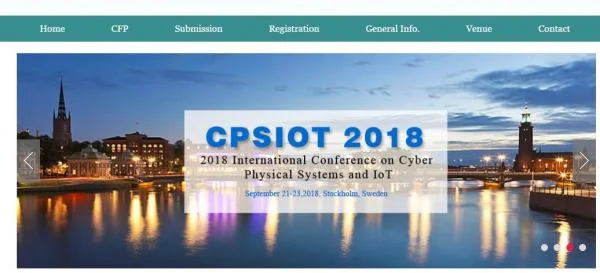 2018 International Conference on Cyber Physical Systems and IoT(CPSIOT 2018)