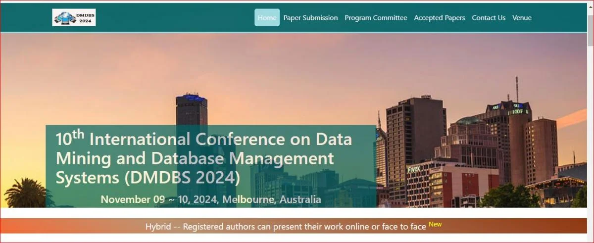 10th International Conference on Data Mining and Database Management Systems (DMDBS 2024)