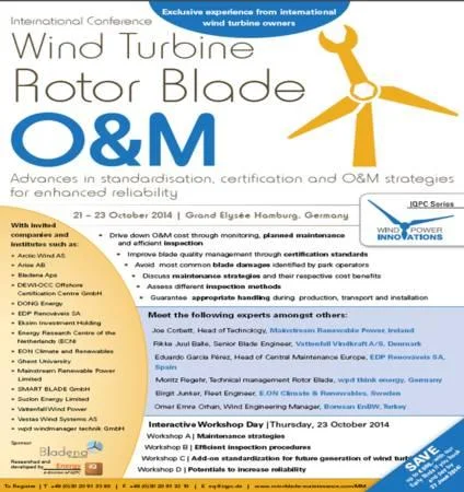 International Conference Wind Turbines Rotor Blade O&M