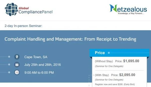 Cape Town Seminar on Complaint Handling and Management