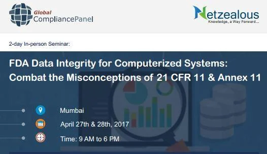 Seminar on FDA Data Integrity for Computerized Systems in Mumbai
