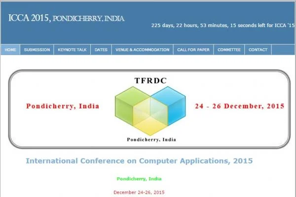 International Conference on Computer Applications, 2015