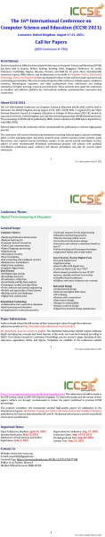 The 16th International Conference on Computer Science and Education