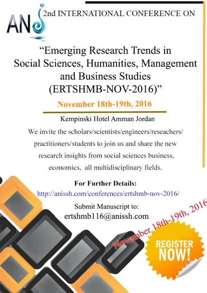 2nd International Conference on Emerging Research Trends in Social Sciences, Humanities, Management and Business Studies (ERTSHMB-NOV-2016) November 18th-19th, 2016