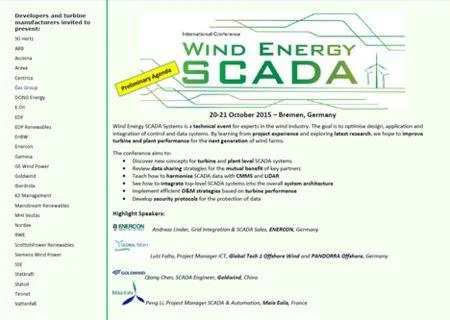 International Conference Wind Energy SCADA Systems