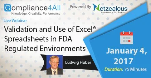 Training by Compliance4all on Spreadsheets in FDA Regulated Environments