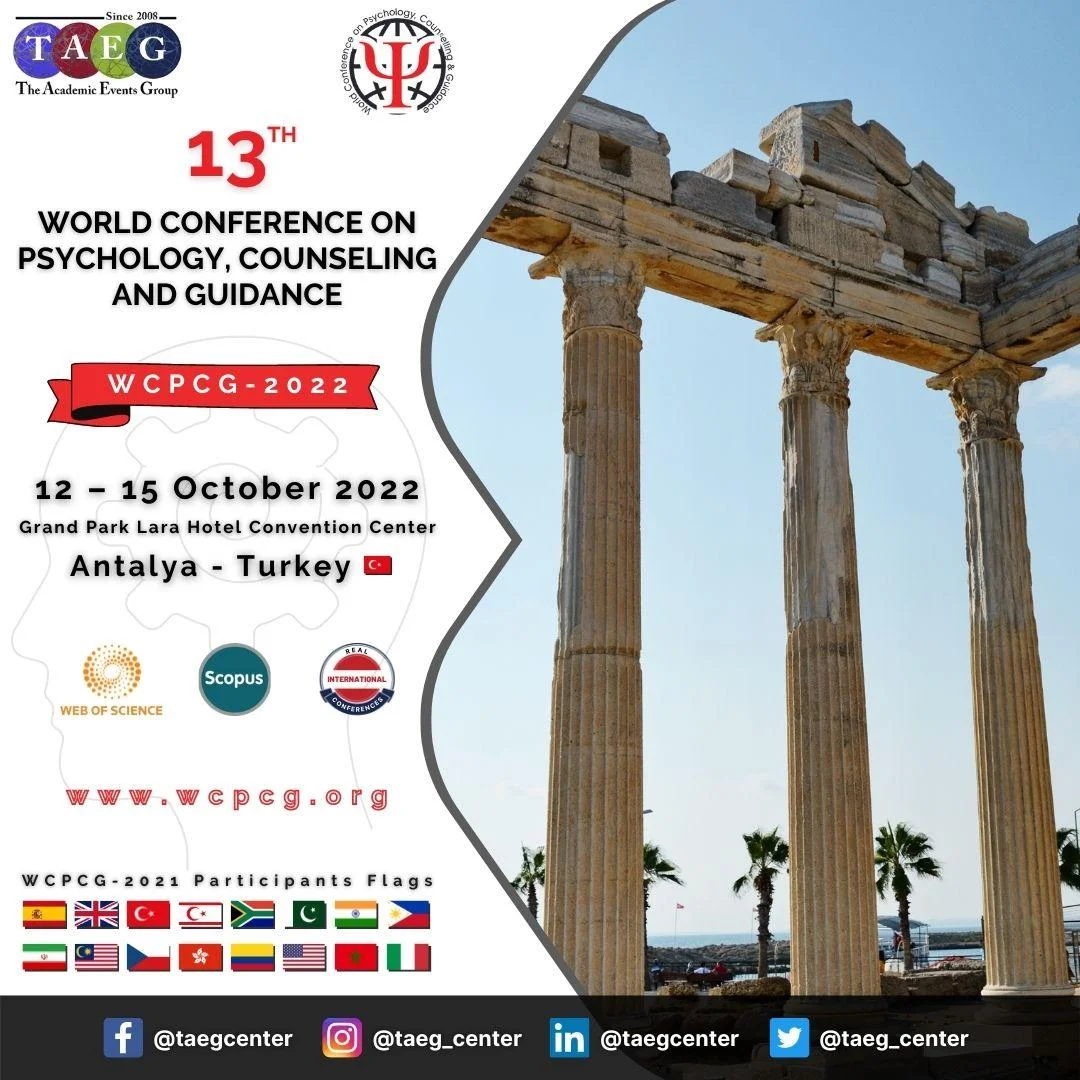 13rd World Conference on Psychology, Counseling and Guidance