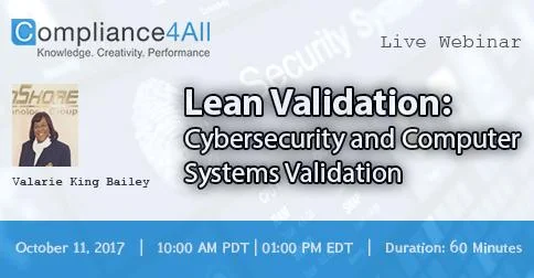 Cybersecurity and Computer Systems Validation - 2017